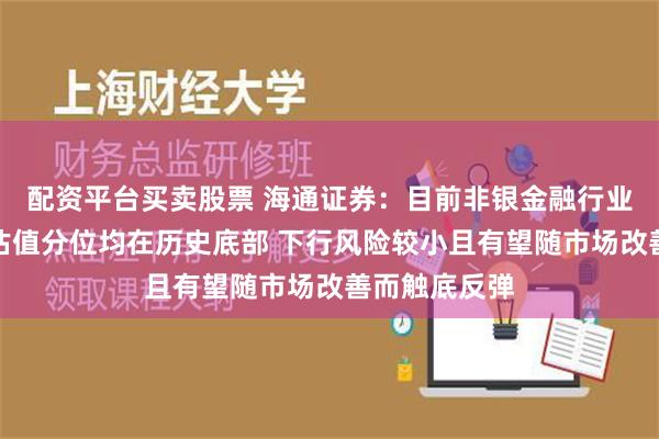 配资平台买卖股票 海通证券：目前非银金融行业持仓占比和估值分位均在历史底部 下行风险较小且有望随市场改善而触底反弹