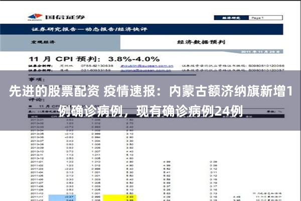 先进的股票配资 疫情速报：内蒙古额济纳旗新增1例确诊病例，现有确诊病例24例