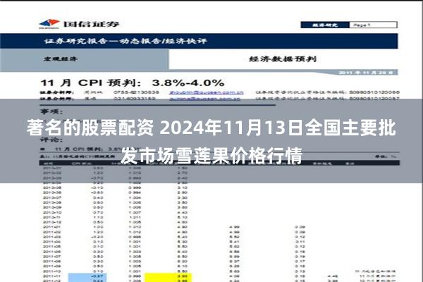 著名的股票配资 2024年11月13日全国主要批发市场雪莲果价格行情