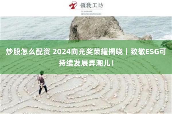 炒股怎么配资 2024向光奖荣耀揭晓丨致敬ESG可持续发展弄潮儿！